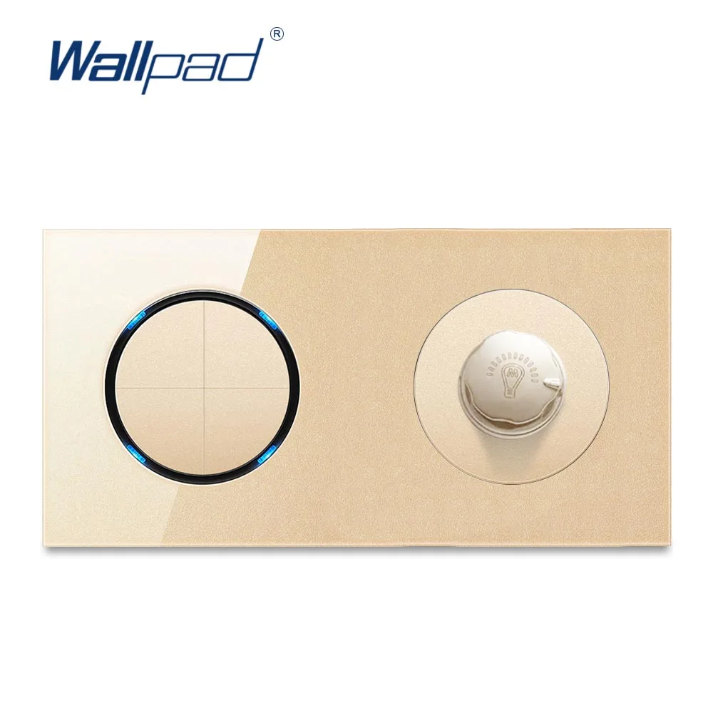 Настенный выключатель Wallpad с регулировкой яркости 4 клавиши 2 режима светодиодный