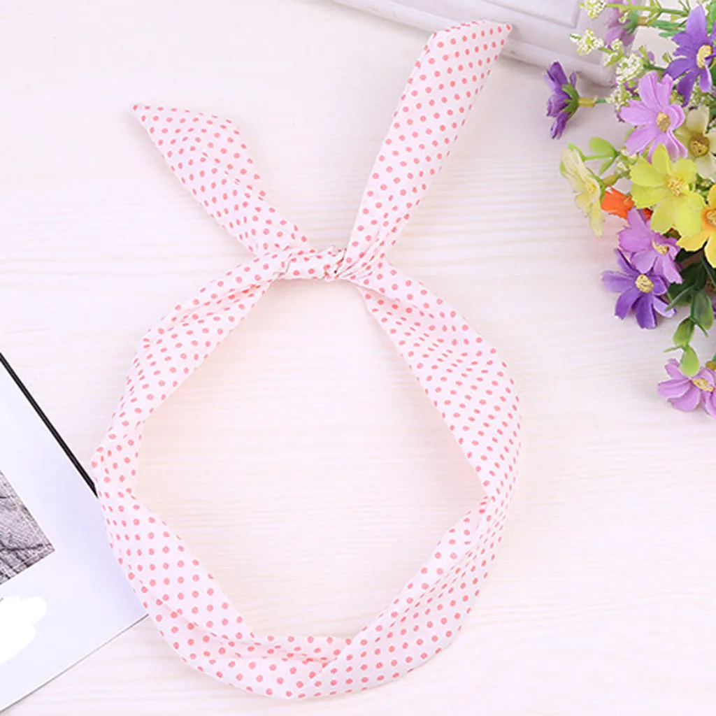 New Hair accessories Paisley Rockabilly Wired Headband Polka Dot Tartan Retro Scarf Wire Band |