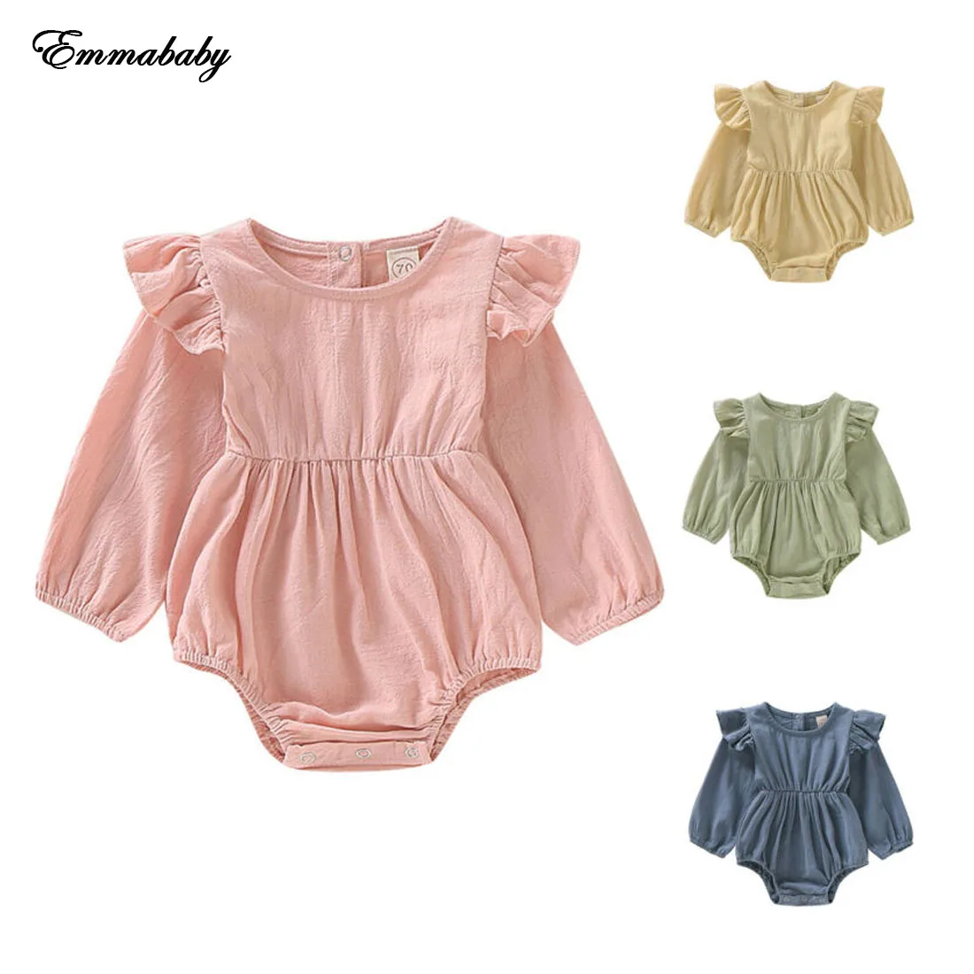 Новинка 2020 комбинезон для новорожденных девочек боди с длинным рукавом комплект