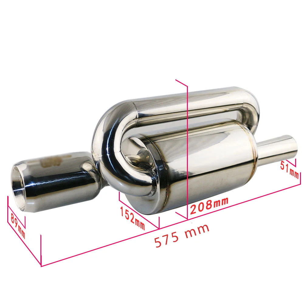 Универсальный автомобильный глушитель JZZ 2 дюйма S-Flow спортивные наконечники