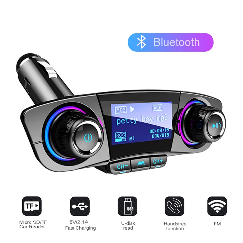 Автомобильный беспроводной комплект громкой связи Bluetooth FM передатчик