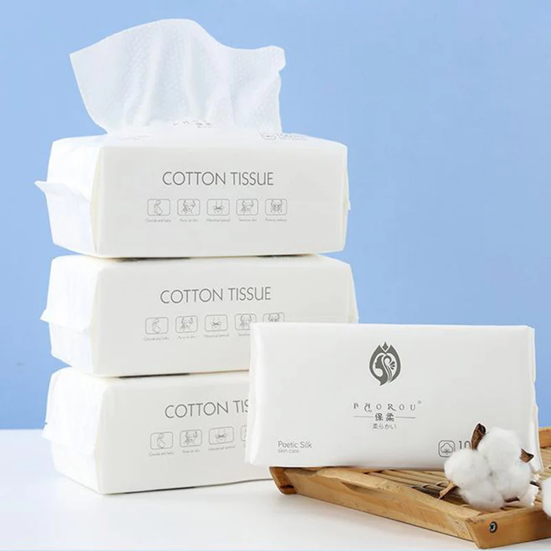 

100pcs Disposable Towel Clean Face Towel Cotton Towel Makeup Cleaning Towel Facial Tissue Napkin Cleaing Wipes Wash Towel