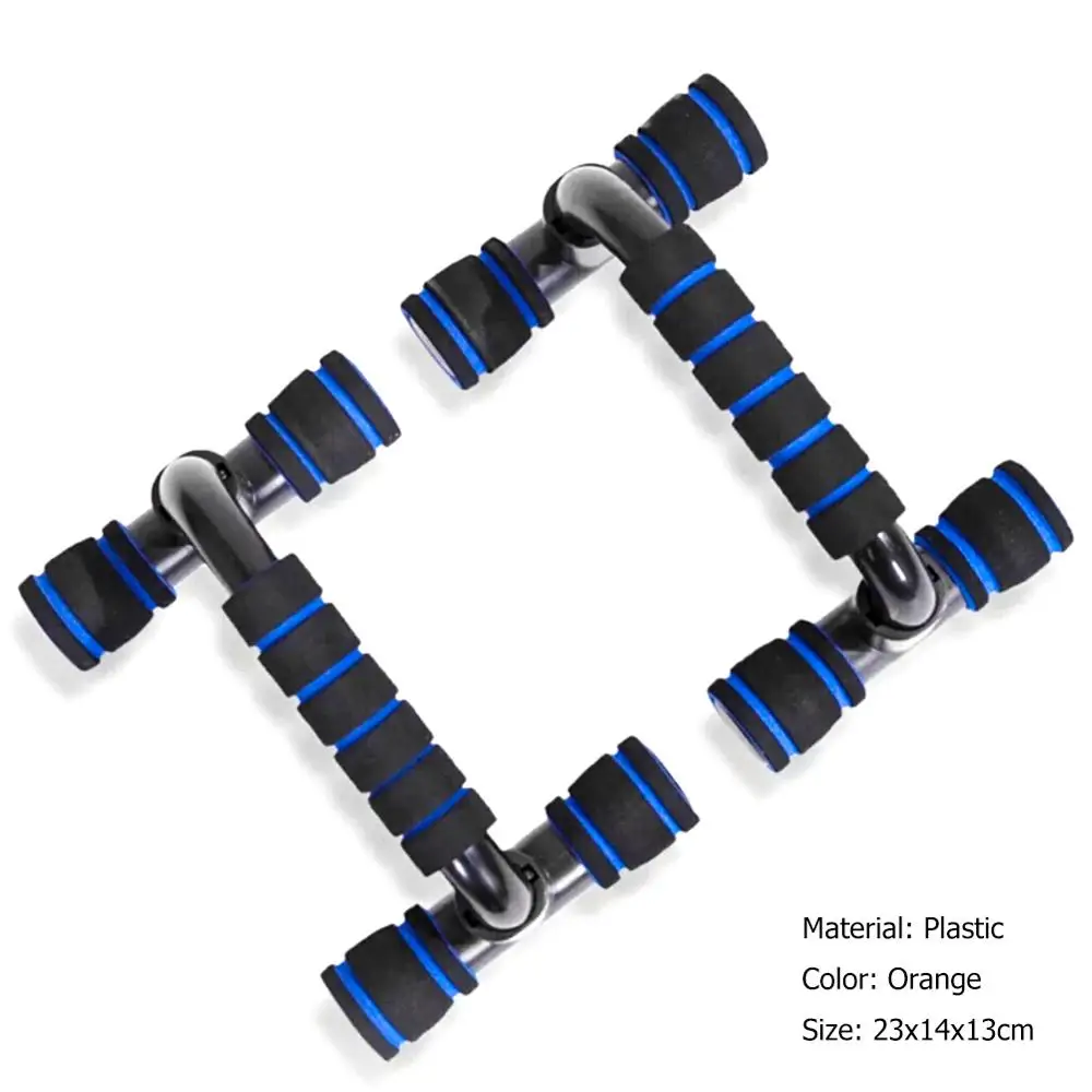 

1Pair H-shaped Fitness Push Up Bar Plastic Stands Bars Tool For Body Building Chest Training Equipment Handles Exercise Racks