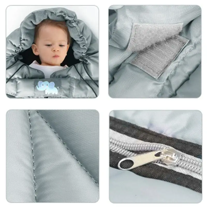 Спальный мешок для детской коляски на осень и зиму утолщенный теплый чехол для ног 110 см детский спальный мешок детское одеяло с защитой от у... от AliExpress RU&CIS NEW