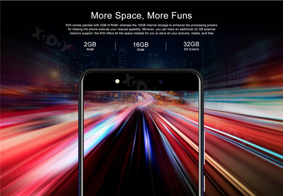 XGODY 4G Dual Sim смартфон Android 9,0 5," 18:9 HD полный экран 2 Гб 16 Гб MTK6737 четырехъядерный 5 Мп камера 2800 мАч мобильный телефон K20