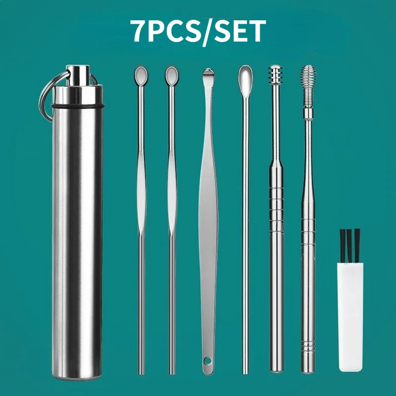 Ear Wax Removal Cleaner Picker Remover 360° Spiral Massage Stainless Steel Care Tools Baby Adult | Красота и здоровье