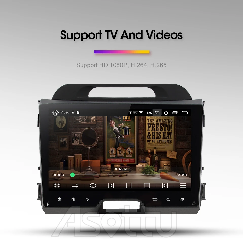 Автомобильный dvd Asottu KI302 android 9,0 px30 для KIA sportage 2011 2012 2013 головное устройство gps навигация автомобильный мультимедийный плеер
