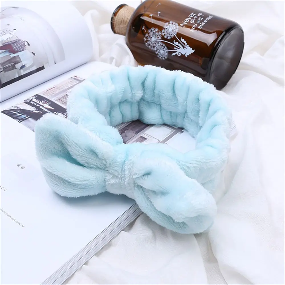 

Fashion Coral Fleece Hairbow Cross Headband For Wash Face Makeup Lady Cosmetic Hairband Elastic Soft Turban Hair Accessories