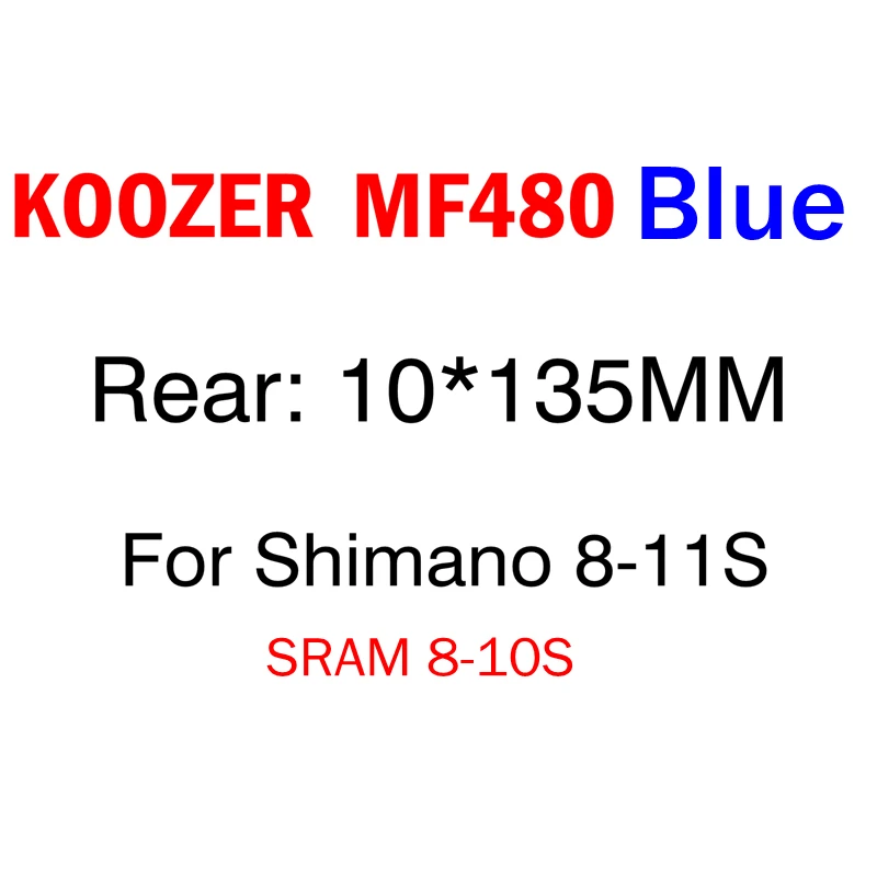 KOOZER MF480 передняя, Задняя Ступица набор 2/4 подшипники 24T трещотка 32 отверстия быстросъемные через ось горный велосипед ступицы для 8 9 10 11S - Цвет: Blue 10x135mm rear