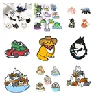 Эмалированная заколка в виде ковбойских кошек для женщин и детей, забавная брошь в виде животного на шляпу, на лацкан, на сумку, аксессуары для водителя лягушки, подарок для друзей