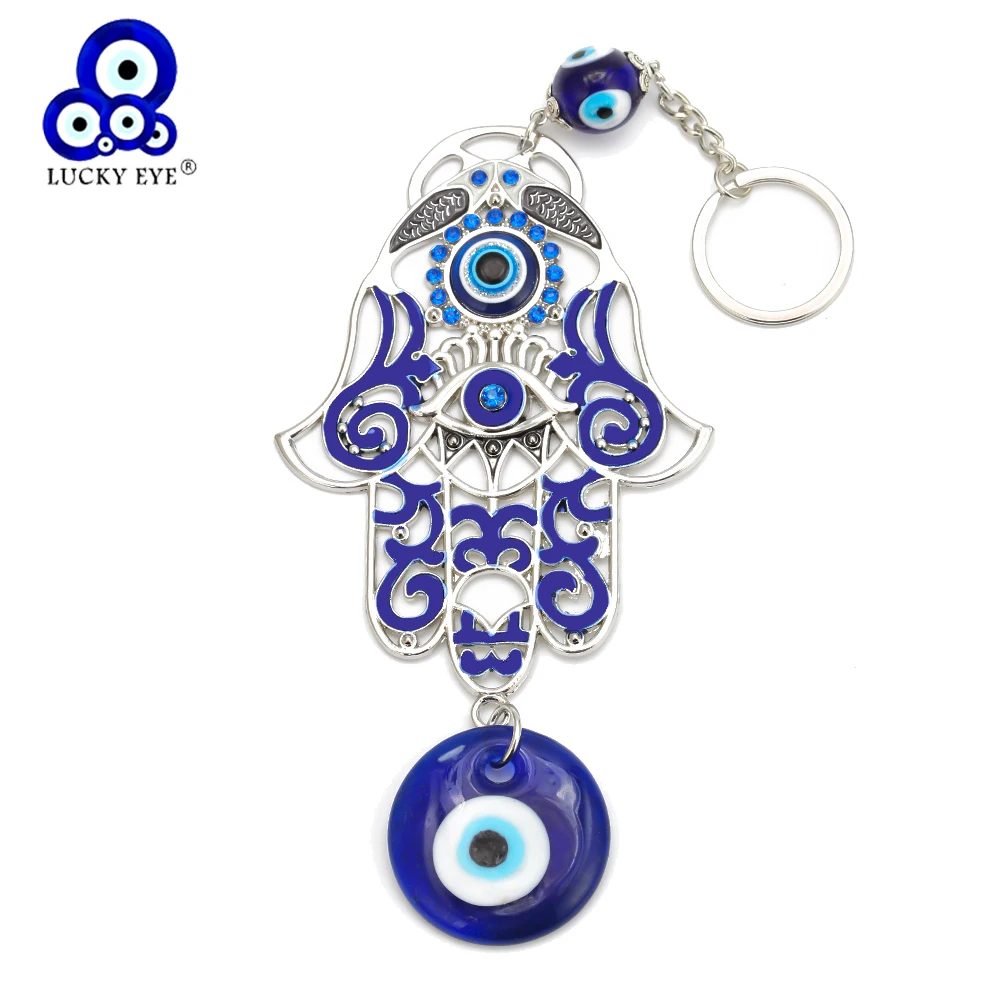 Lucky Eye Хамса от дурного глаза полая подвеска серебряный брелок держатель для
