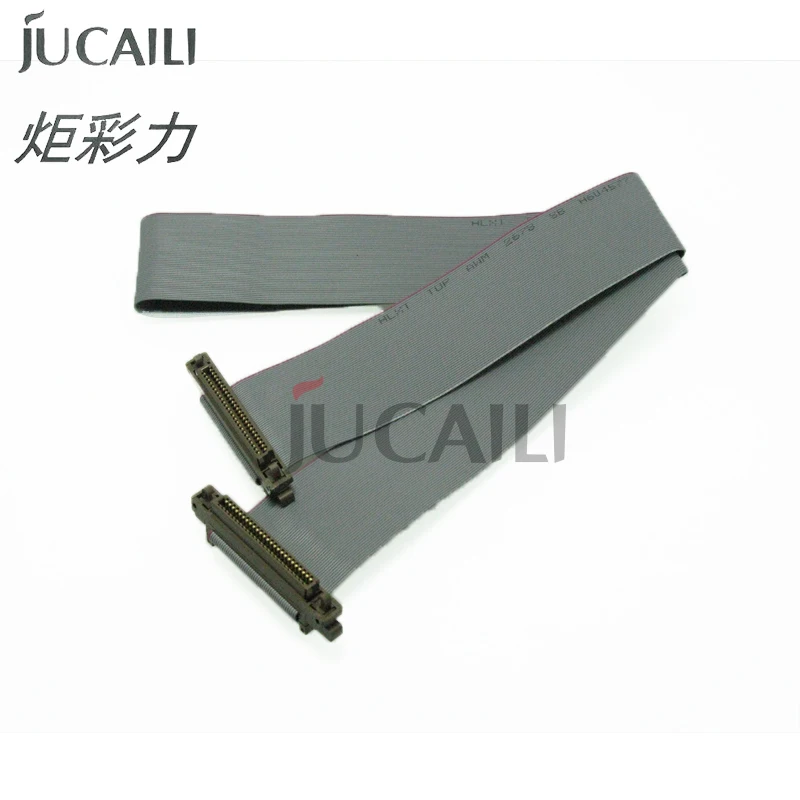 Jucaili 2pcs data cable 50p 650mm long gray konica 1024 printhead cable for allwin human flora inkjet printer
