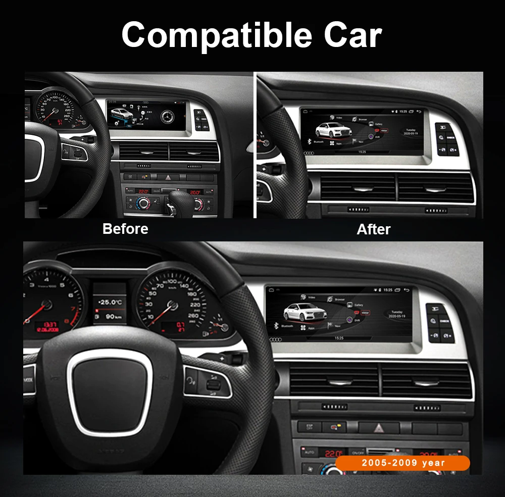 8-ядерная Система Android 10 автомобильная модель для Audi A6 C6 Q7 Wi-Fi 4G Carplay 4 + 64 Гб ОЗУ BT GPS