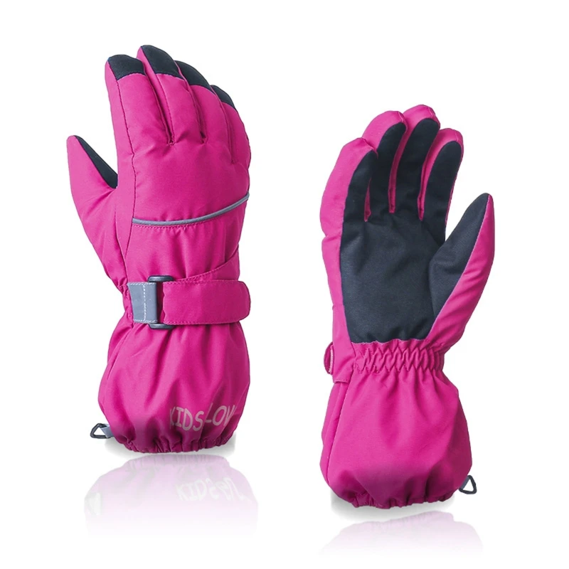 

Kids Children Winter Warm Mountain Snowboard Ski Gloves Waterproof Full Finger Mittens for Outdoor Sports Skiing Cycling