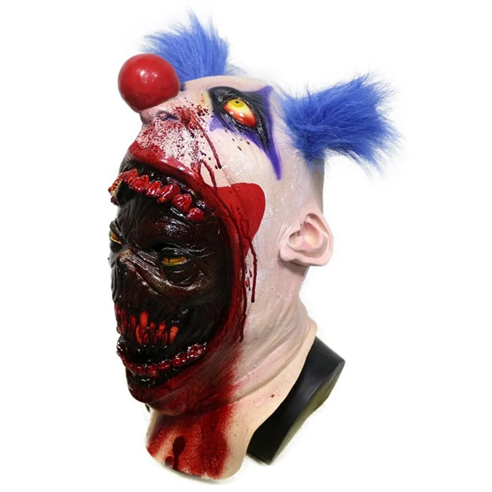 

Scary Coulrophobia Bloody Circus Serial Killer Halloween Costume Gory Clown Mask