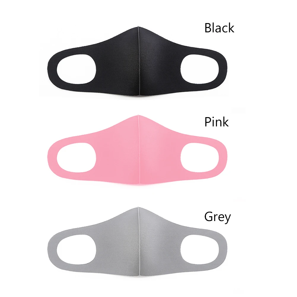 

5/10Pcs Men Women Adult Black Gray Pink Mouth Face Mask Reusable Washable Facial Masque Polyester Cotton Spandex Mascarillas