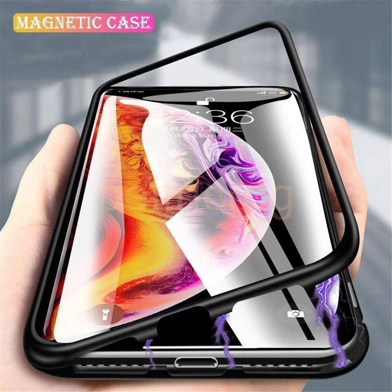 Магнитный металлический чехол для Samsung Galaxy Note 10 Pro 9 8 S10 S9 S8 Plus S7 edge A10 A20 A30 A50 A70 A9 A7 2018