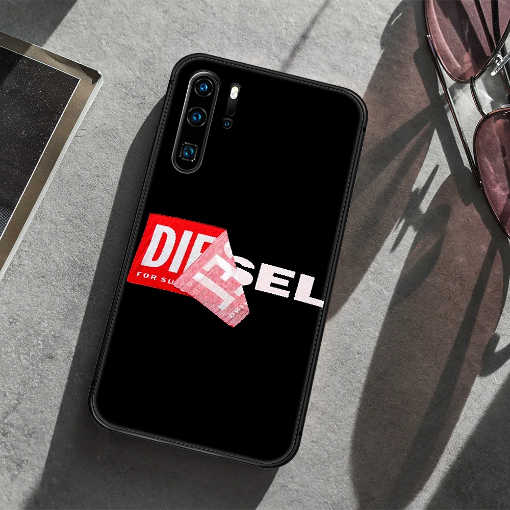 

Italian fashion brand Diesel Phone Case For Huawei P Mate 10 20 30 40 Lite Pro smart Z 2019 nova 5t black Prime Luxury Cell 3D
