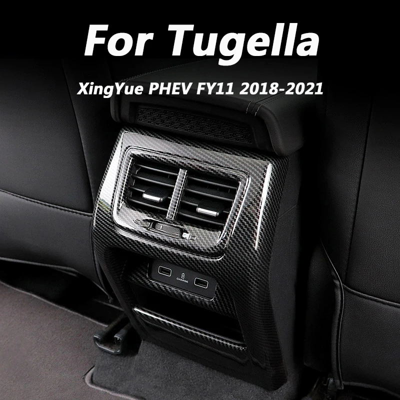 

For Geely XingYue PHEV FY11 Tugella 2018-2021 Car interior decoration accessories rear exhaust air outlet patch protection ABS