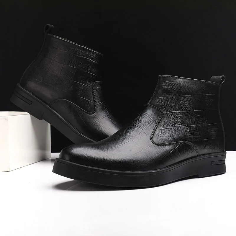 2021 мужские ботинки Челси Модная обувь Классические деловые для взрослых