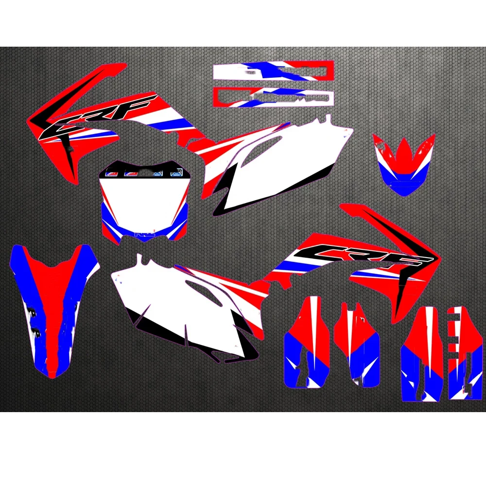 Мотоциклетная новая команда графика фон наклейка комплект для Honda CRF250 CRF250R CRF450