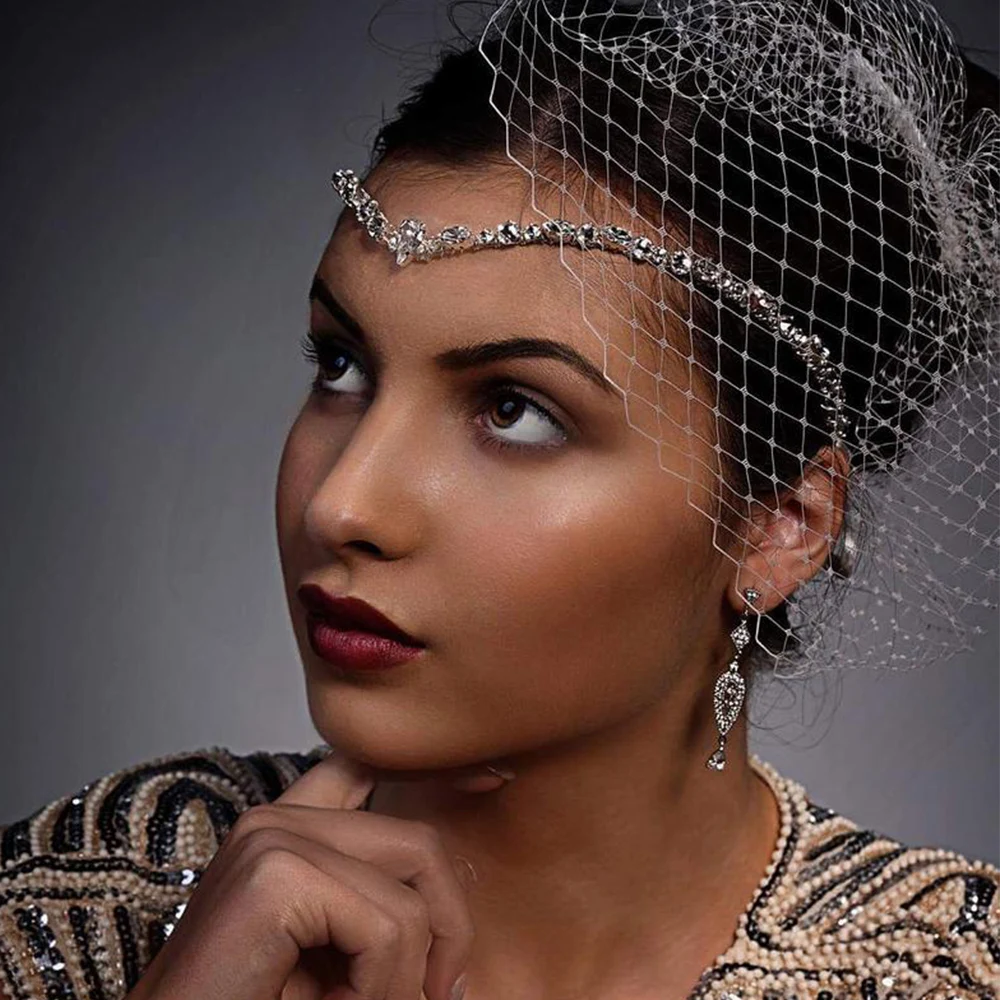 Stonefans Fashion Luxury Crystal Bridal Forehead Chain Jewelry Hair for Women Indian Wedding Headdress Girl Star Decoration Gift