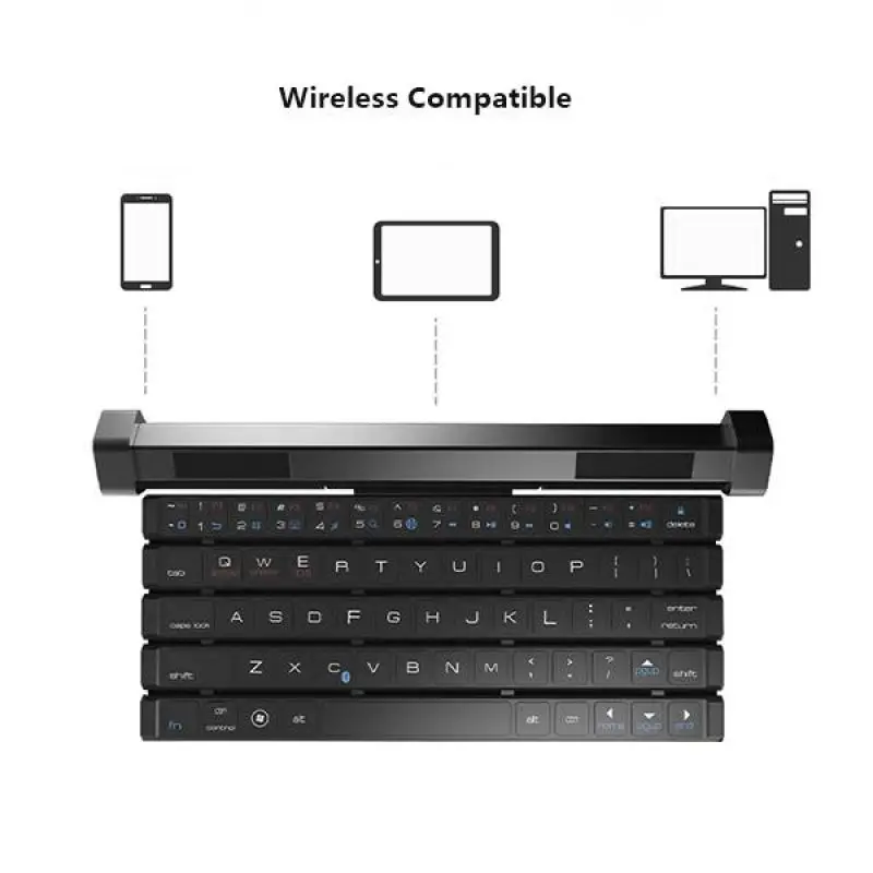 Беспроводной гнущиеся 2 в 1 Bluetooth клавиатура Мини Складная универсальная тачпад