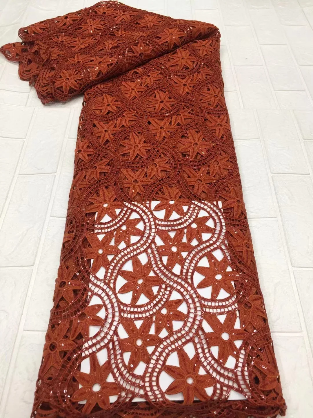 

5yards african sequin riche fabric most fashion french embroidery royal blue lace guinea brocade lace high quality