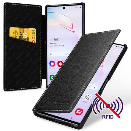 Черный Для samsung Galaxy Note 10 Plus чехол-кошелек с отделениями для карт для samsung Galaxy Note10 Note 10 Fundas кожаный флип-чехол - Цвет: Черный