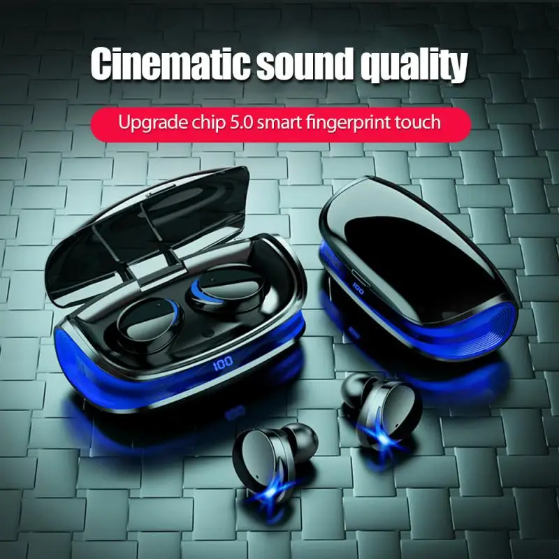 

T8-max Bluetooth 5.0 Wireless Headset 9D Stereo Built-in Noise Reduction Microphone Waterproof Sports Headset For Xiaomi