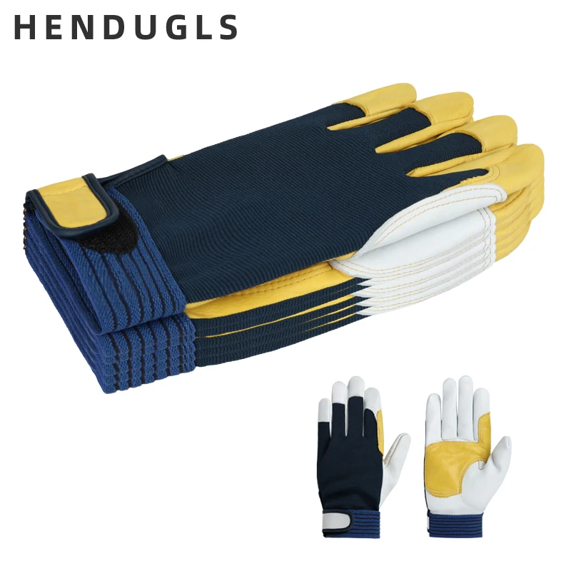Новинка мужские рабочие перчатки HENDUGLS из овчины 5 шт. мягкие защитные для