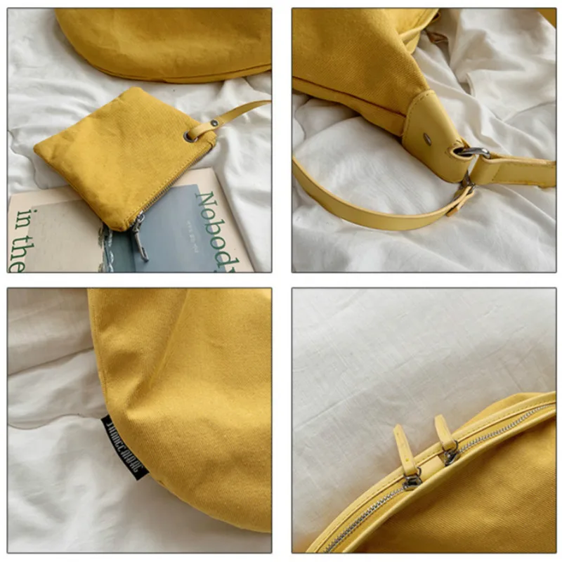 

Women's Handbag Female Fashion Bags 2020 New Women Shoulder Bag Ladies Large Capacity Canvas Solid Bag Women Messenger Bags