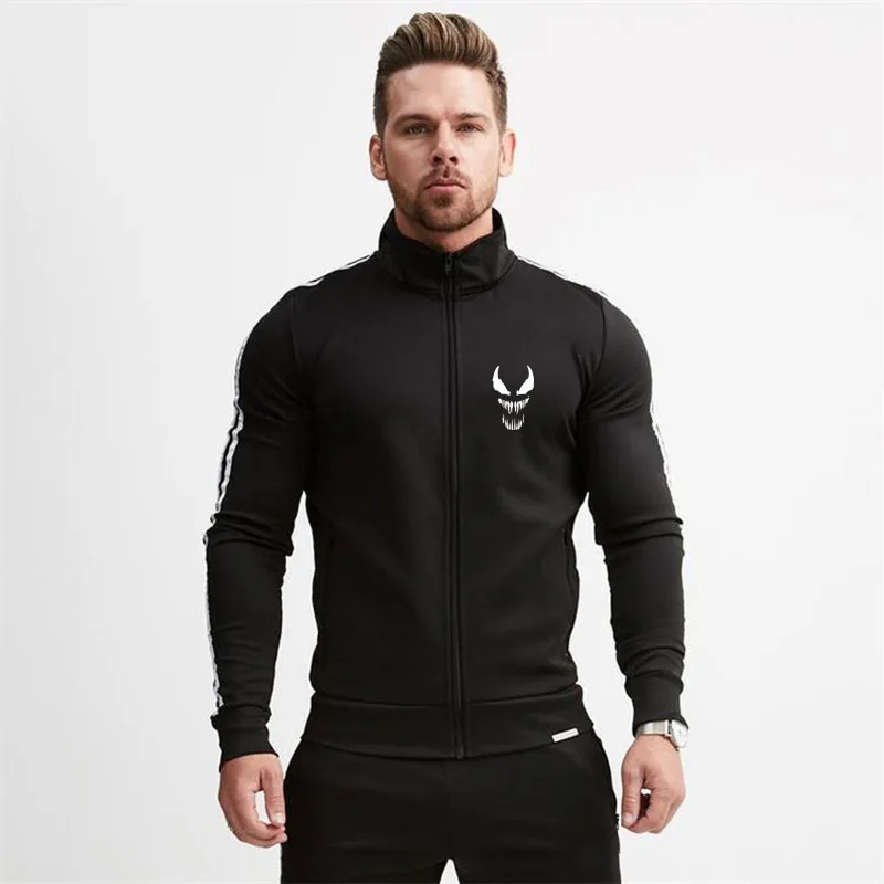 Новый стиль черная модная куртка на молнии Мужская весенняя и осенняя