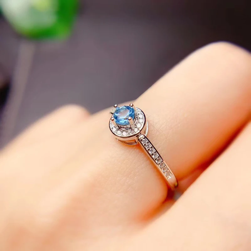 CoLifeLove Fashion 925 Silver Topaz Ring for Daily Wear 4mm VVS Grade Natural Jewelry | Украшения и аксессуары