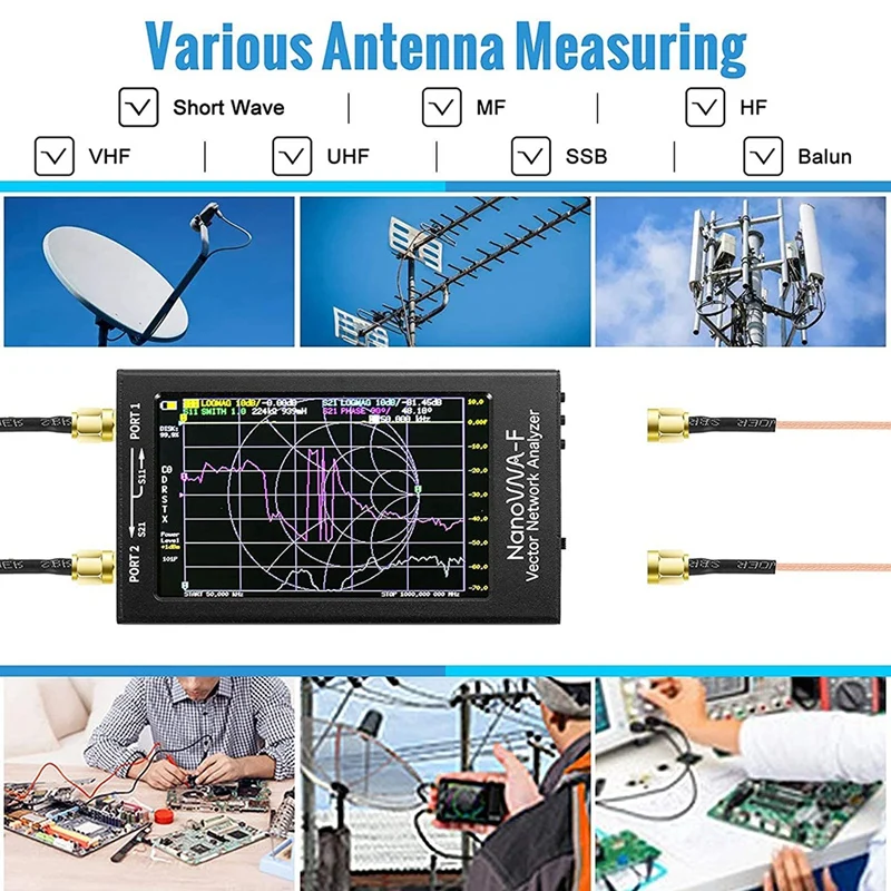 

Nanovna-F Vector Network Analyzer 4.3In Contact LCD Screen 10Khz -1.5Ghz HF VHF UHF Antenna Analyzer With Demo Kit