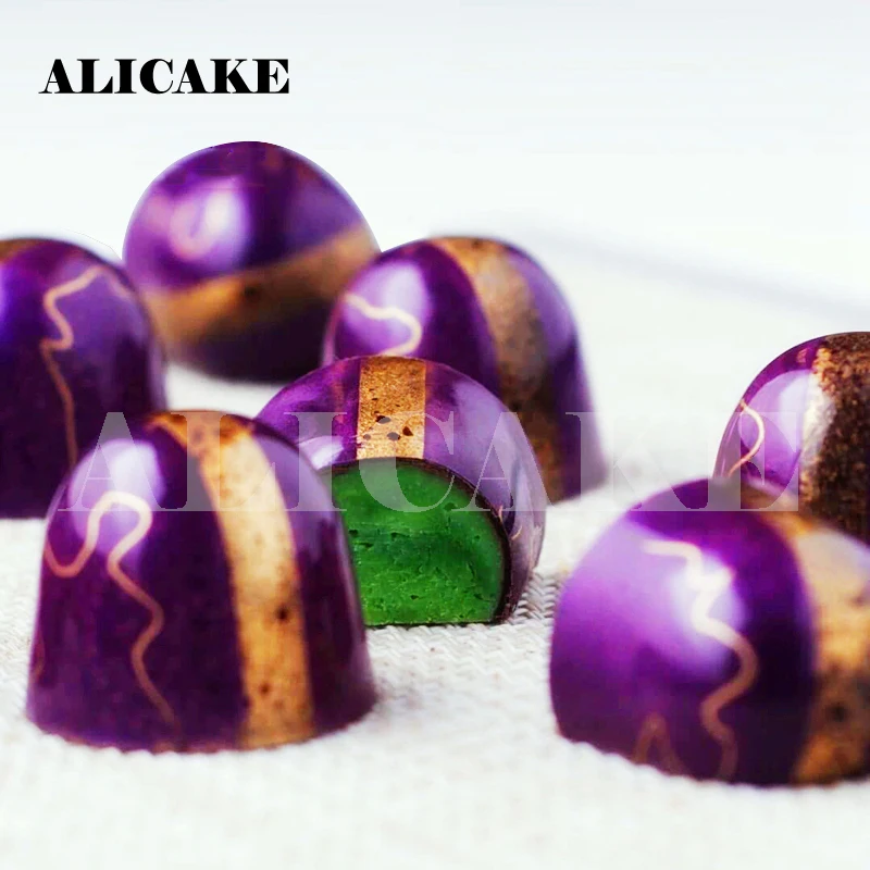 

Polycarbonate Chocolate Sphere Molds Tray Form for Chocolate Bonbons Moulds Candy Plastic Baking Mold Pastry Bakeware Tools