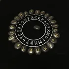 Набор из Руна викингов камней с гравировкой Речные Камни, 25 шт.компл., резные черные надписи, руны, гадание, астрология, алтарь, амулет, знак, Новинка