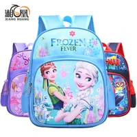 disney anime figure school bag frozen princess elsa sofia marvel spider man iron man cute waterproof backpack cartoon for kids