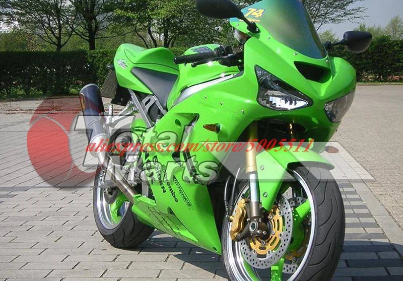 

4 подарка, новый комплект обтекателей для мотоцикла из АБС-пластика, подходит для Kawasaki Ninja ZX-6R 636 zx6r 2003 2004 03 04, кузов красивого зеленого цвета
