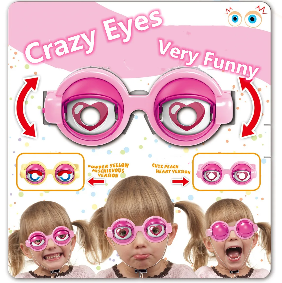 

Crazy Eyes Tricky Props Children Funny Glasses Toys Creative Funny Props Glasses Toys Funny Cool Party Favor Toys Birthday Gift