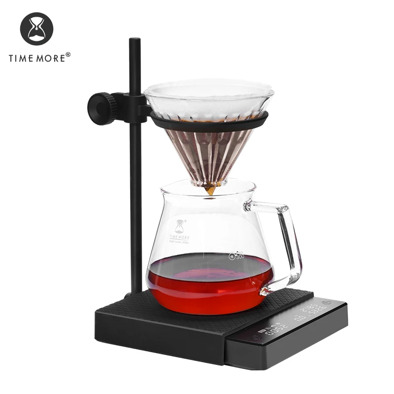 Умные зеркальные кухонные весы для кофе TIMEMORE Store черные 2 дюйма со временем USB