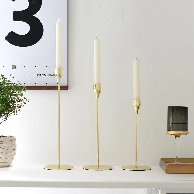 Декор в скандинавском стиле домашний металлический подсвечник свадебные