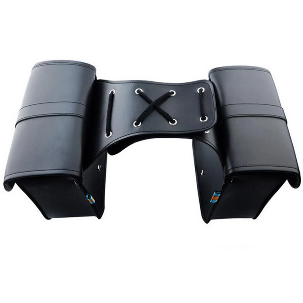 

2pcs Bike Side PU Leather Motorcycle Luggage Sports Waterproof Saddle Bag Pouch Storage Bag