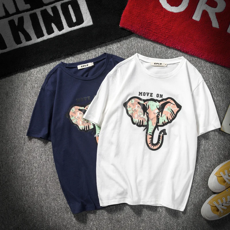 

Fashion Hot 2019 Men T Shirt 3D Elephant Cartoon Print Pattern Mens T-Shirts Stylish Cotton Short Sleeve Youth Tops Tee #1609