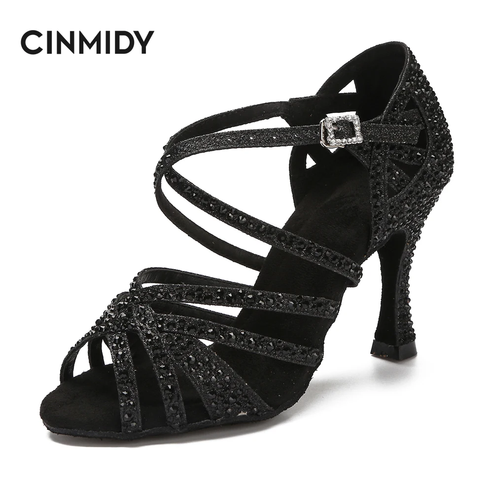Женские туфли для латиноамериканских танцев CINMIDY обувь с мягкой подошвой сальсы