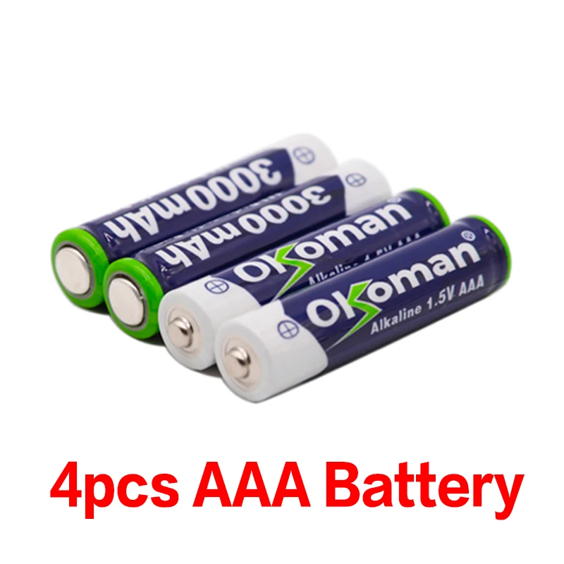 Красный Бренд 3000mah 1,5 V ААА алкалиновая батарея AAA перезаряжаемая батарея для дистанционного управления игрушка Batery дымовая сигнализация с зарядным устройством - Цвет: Красный