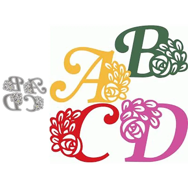 

Metal Cutting Dies Letter Stencil for DIY Scrapbooking Album Embossing Paper Cards Deco Crafts Die Cuts