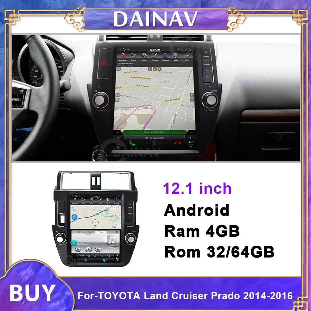 

2 din Android car GPS navigation For TOYOTA Land Cruiser Prado 2014-2016 car autoradio Multimedia Player radio DVD tape recorder