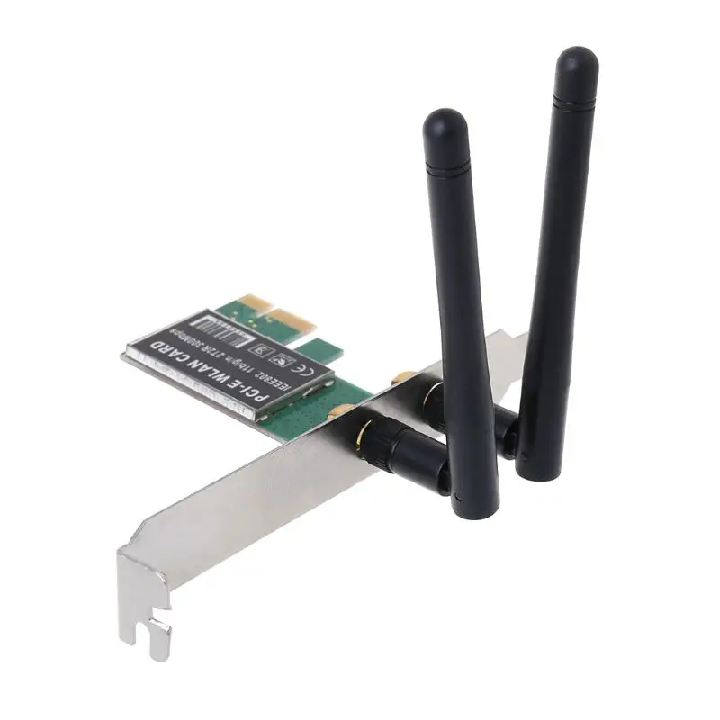 PCI-E 300 Мбит/с беспроводная сетевая карта PCI Express Wi-Fi WLAN адаптер с антеннами для ПК