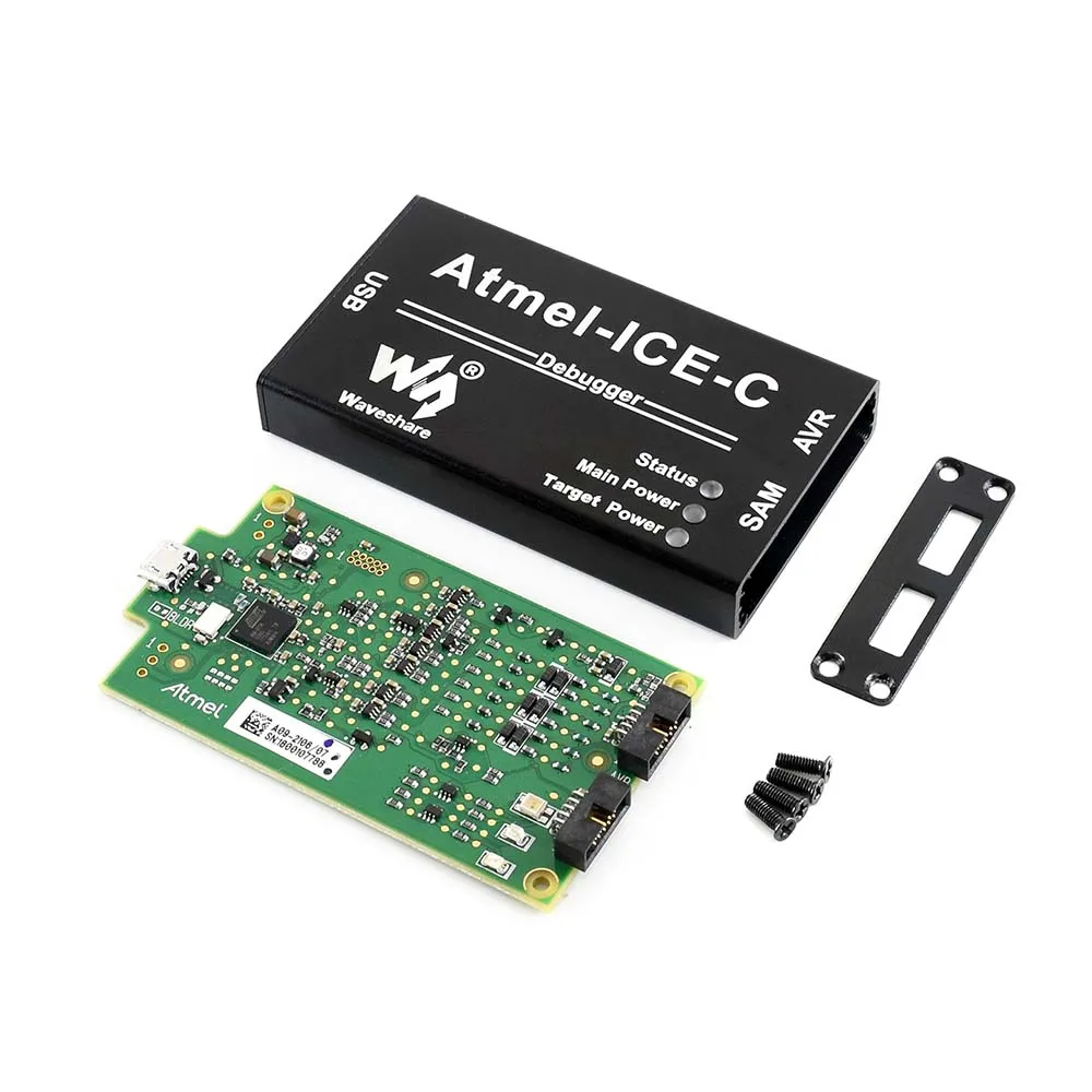 Atmel-ICE-C Kit Мощный инструмент для отладки и программирования микроконтроллеров Atmel SAM AVR ATMEL-ICE-PCBA внутри.